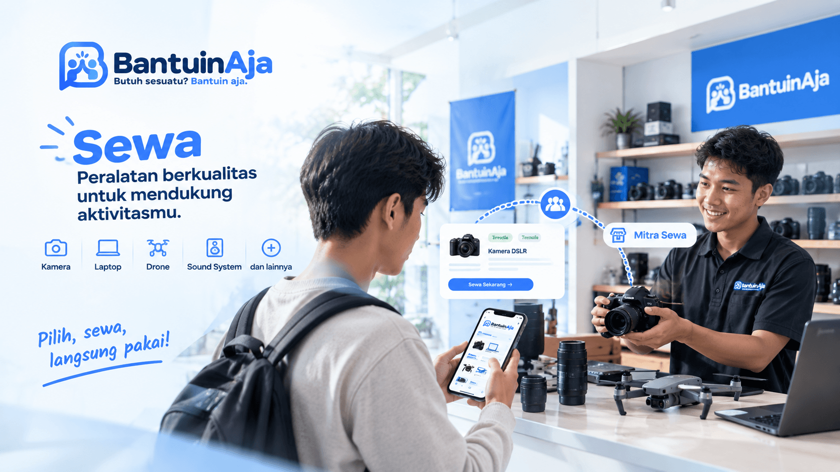 Rental Alat dan Perlengkapan Bantuin